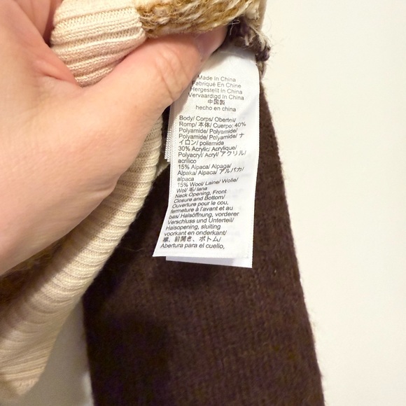 J. Crew Brown and Cream Cardigan Sweater - Picture 4 of 6